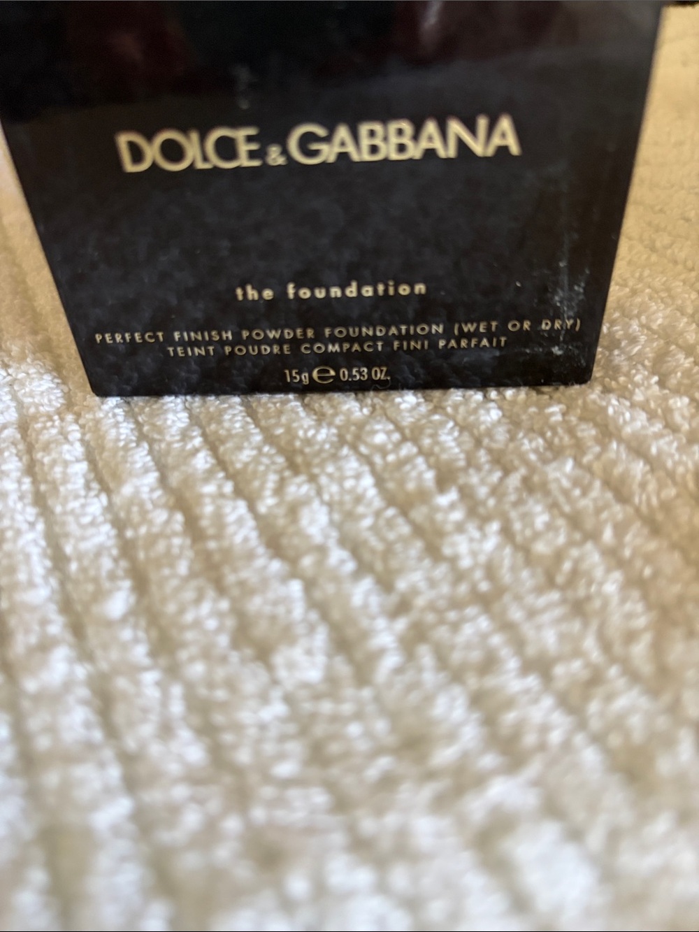 Dolce & Gabbana Black and Gold Powder Foundation Compact
